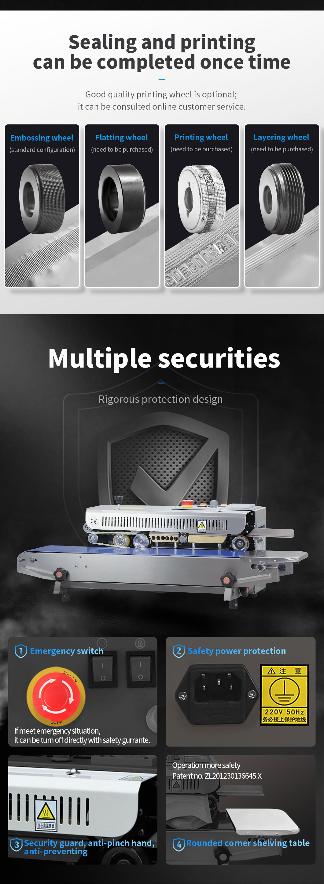 Macchina per sigillatura del sacchetto di plastica