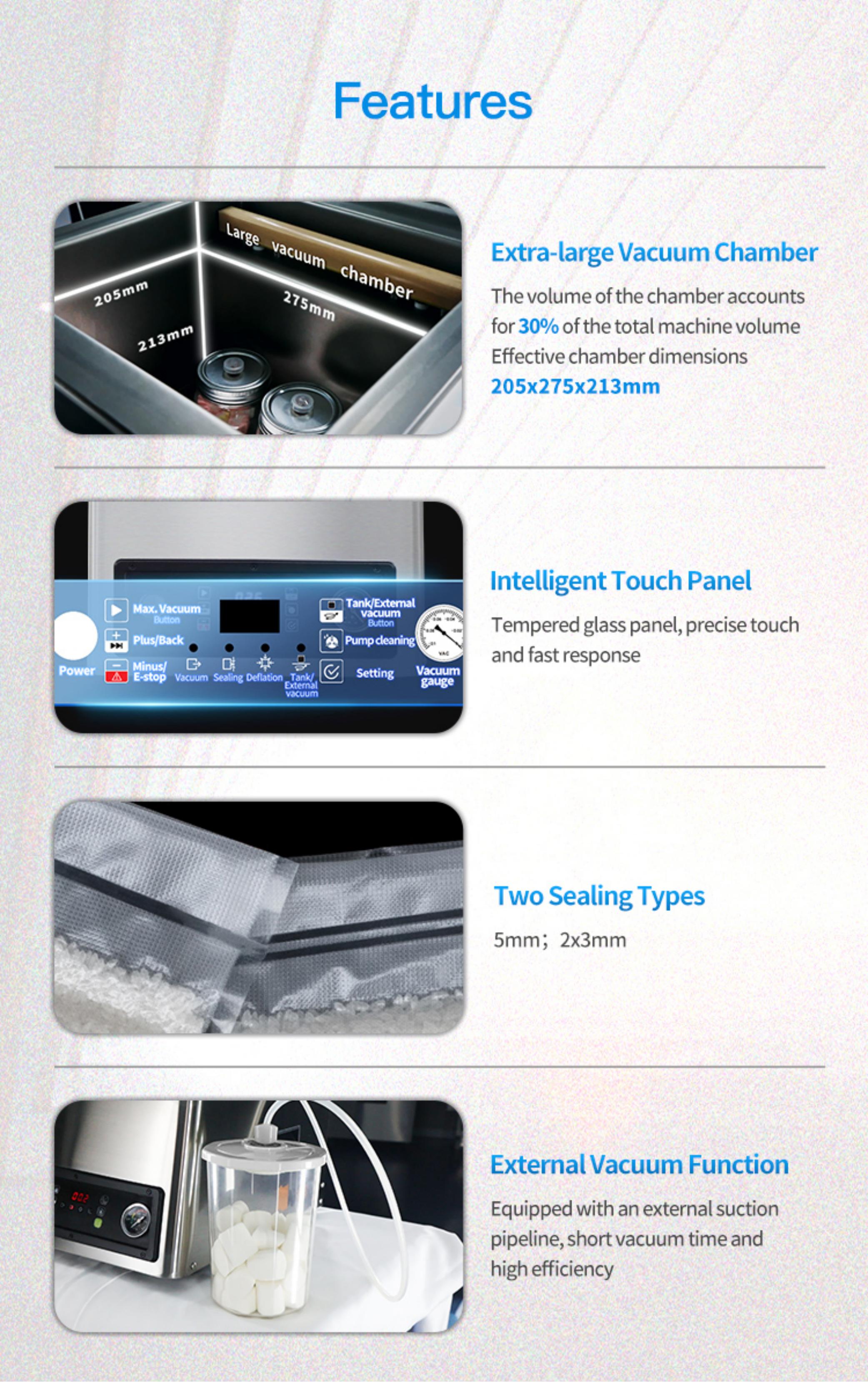 sigillante per aspirapolvere alimentare