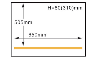 Dimensioni della camera della confezionatrice sottovuoto HVC-610S/4C Hualian