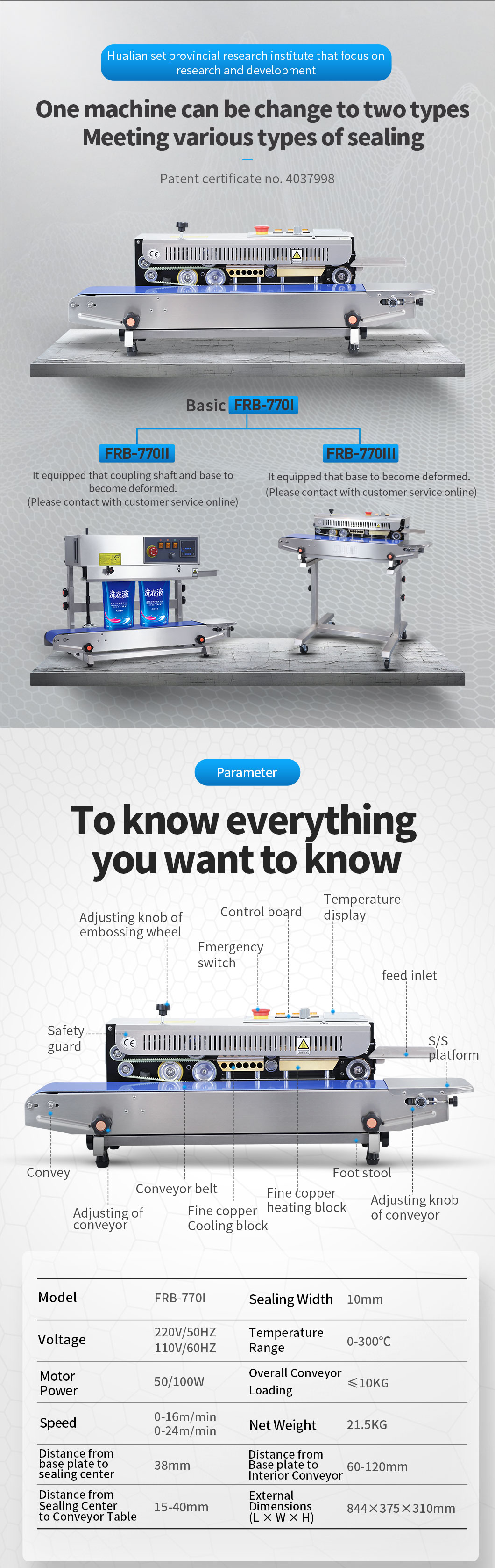 Macchina per sigillatura del sacchetto di plastica