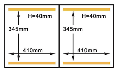 HVC-410S/2A Dimensioni della camera della confezionatrice sottovuoto Hualian