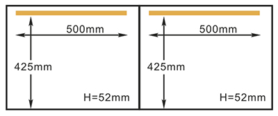 Dimensioni della camera a vuoto DZK-500/S