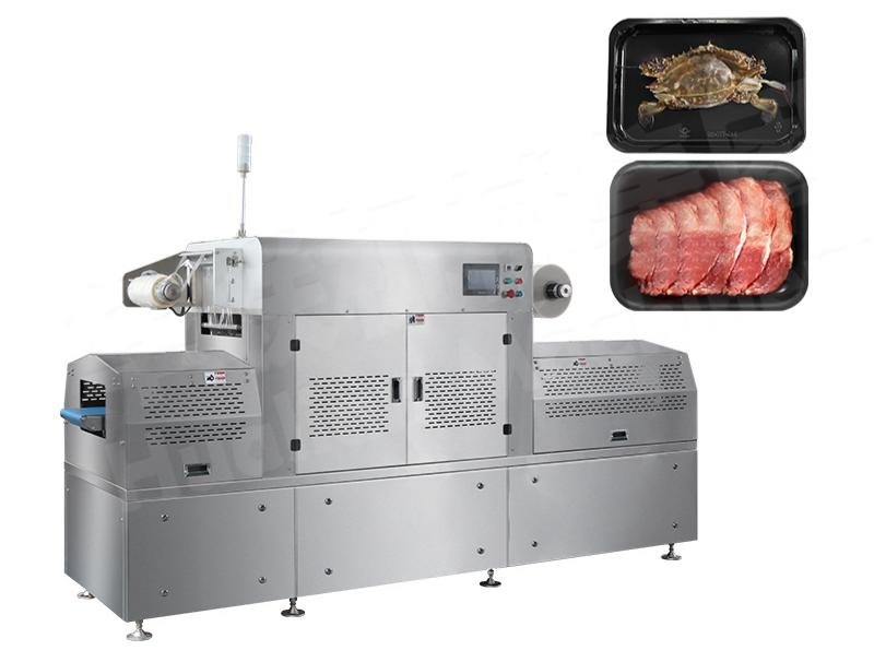 confezionatrice sottovuoto a vaschetta lineare