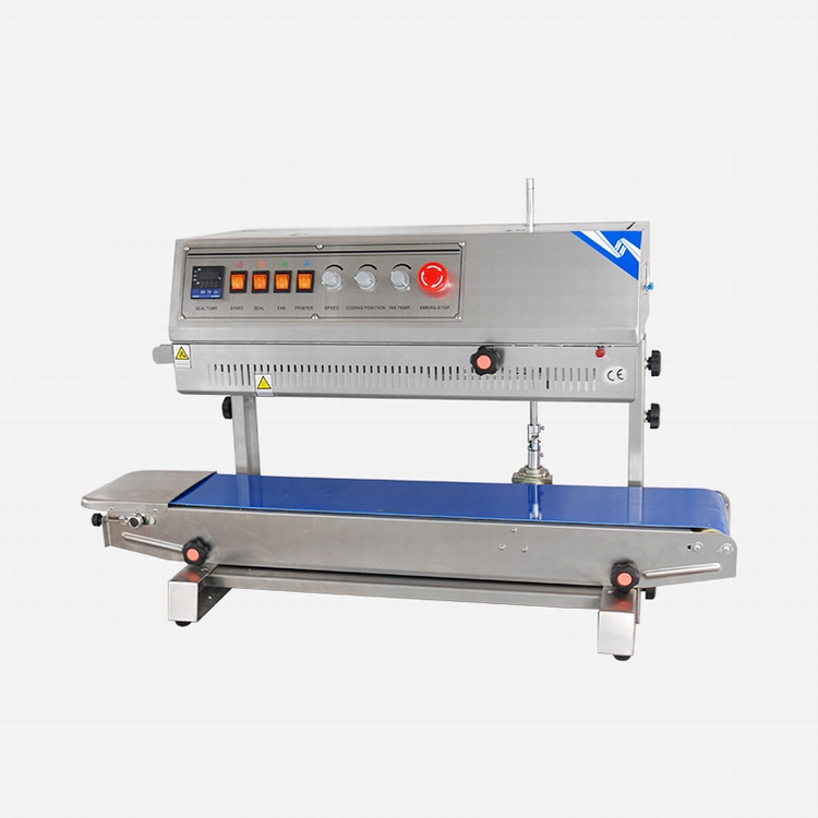 Food Vertical Continuous Band Sealer Machine con video FRM-810ii