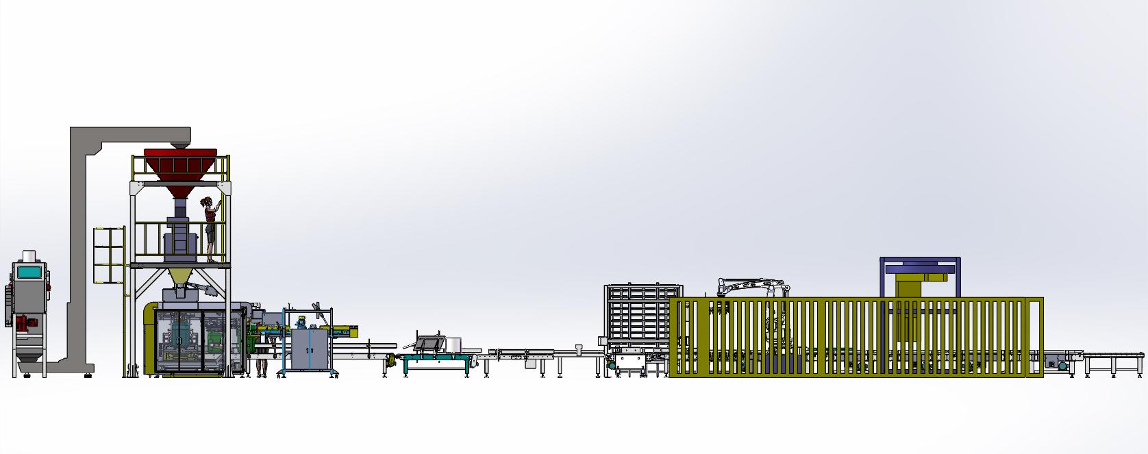 Linea di imballaggio da 15 kg di imballaggio