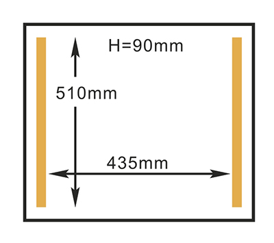 HVC-510T/2A Dimensioni della camera della confezionatrice sottovuoto Hualian