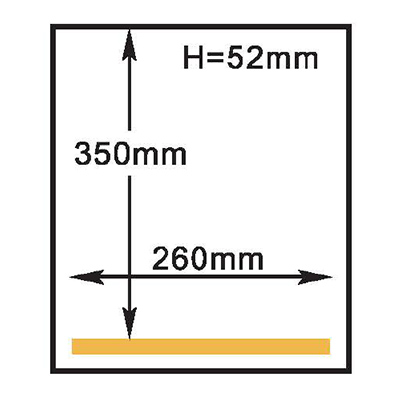 HVC-260T/1A Hualian Dimensioni della camera della confezionatrice sottovuoto