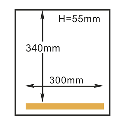 Dimensioni della camera della sigillatrice sottovuoto Hualian HVC-300T/1A