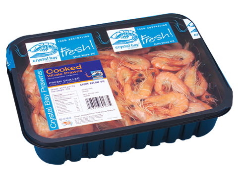 confezionatrice per vassoi per frutti di mare